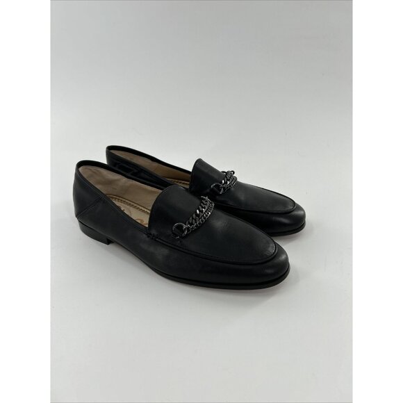Sam Edelman Black Loafers Slip‎ On Leather LORENZO Womes 6.5 - Picture 2 of 7